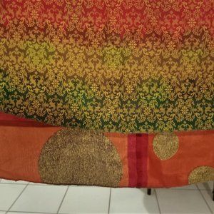 DGY Recycled Sari Reversible Wraparound Skirt Goddess Mini 22-26W (14-32W)